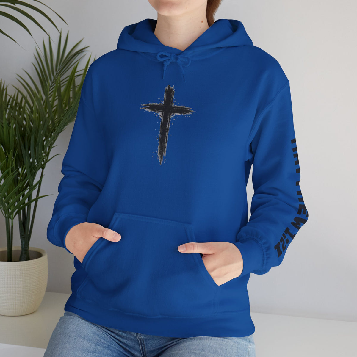 Yeshua Saves Christian Cross Hoodie