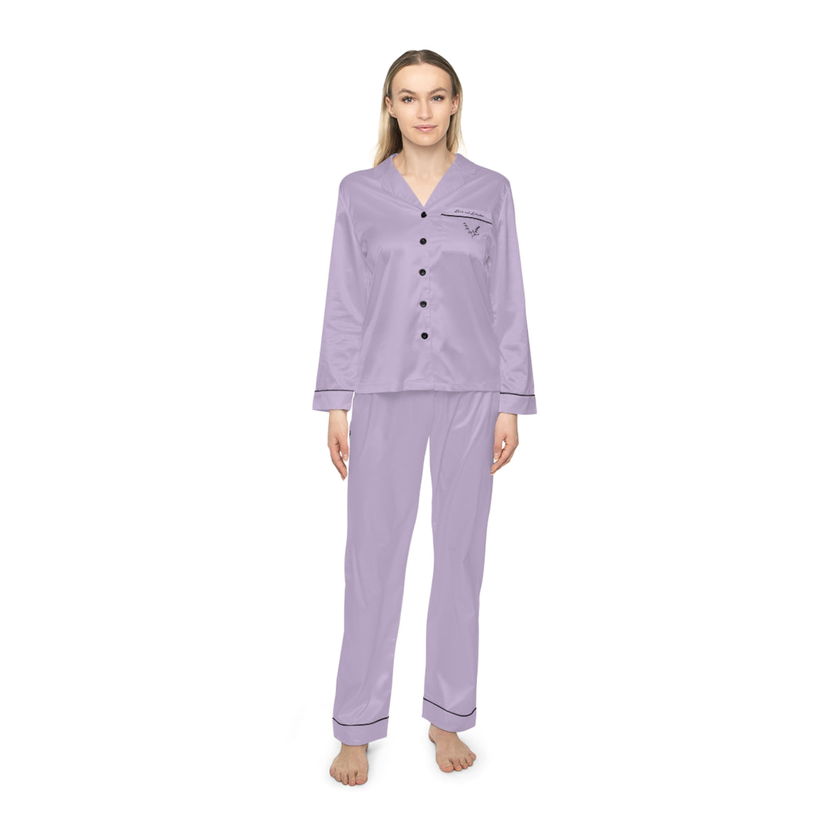 Lilacs and Lavender Signature Satin Pajama Set