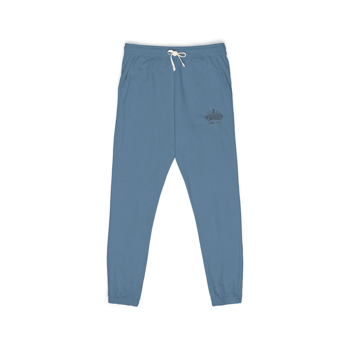 Crown Logo Fleece Sweatpants — Garment-Dyed Cozy Joggers