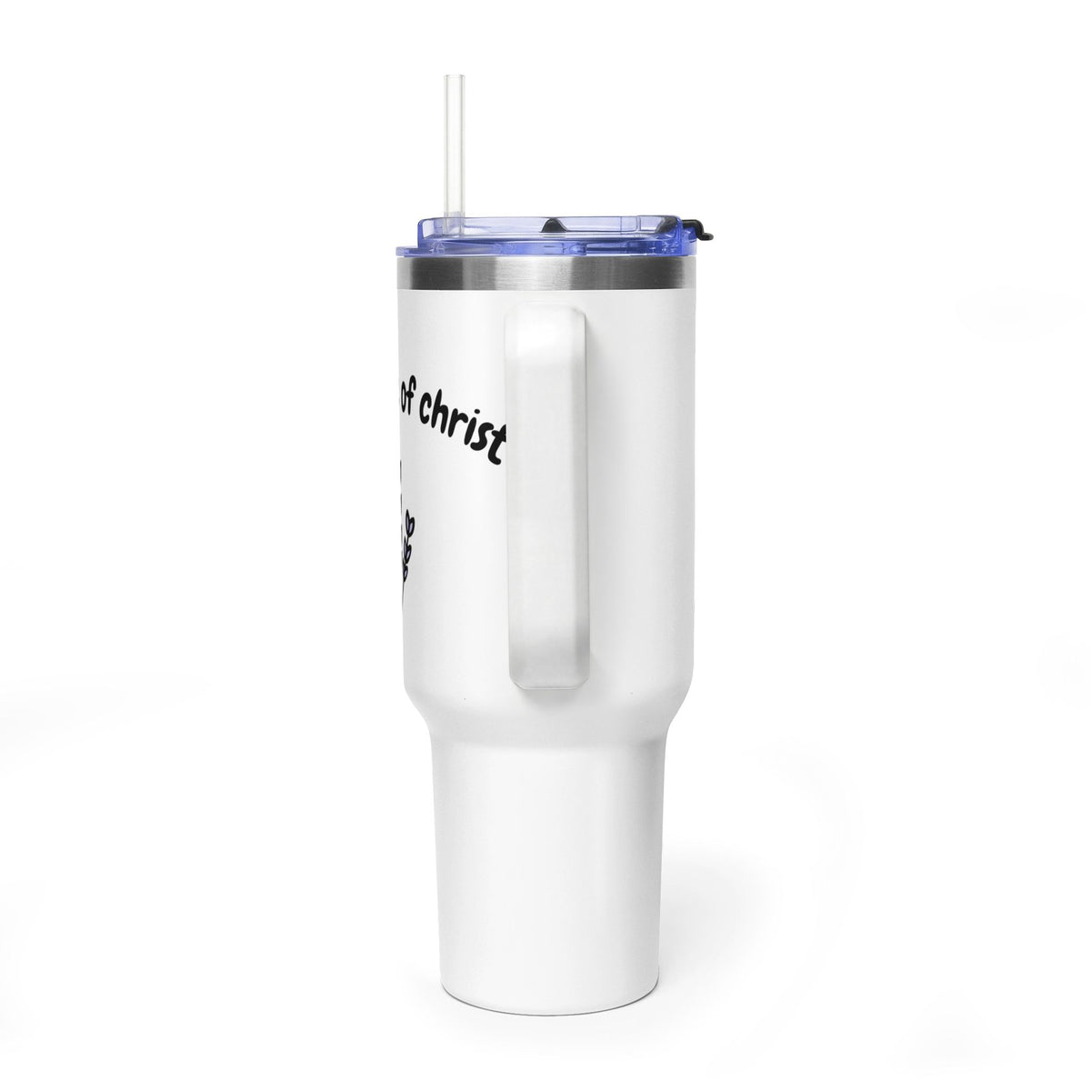 40oz Vacuum Tumbler – Fragrance of Christ Insulated Travel Mug with Straw (Custom Design)
