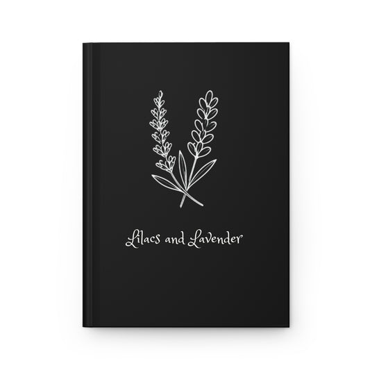 Lilacs & Lavender Hardcover Journal — Lined Floral Prayer Notebook (Psalm 46:10)