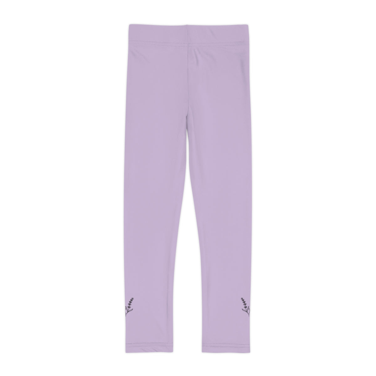 Kids Lilacs and Lavender Leggings — Light Purple Activewear for Girls