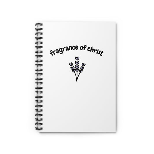 Fragrance of Christ Spiral Notebook — Christian Journal with Floral Design