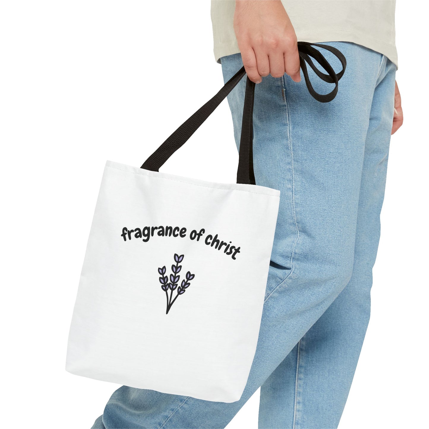 Fragrance of Christ Floral Tote Bag — Faith-Inspired Everyday Carry