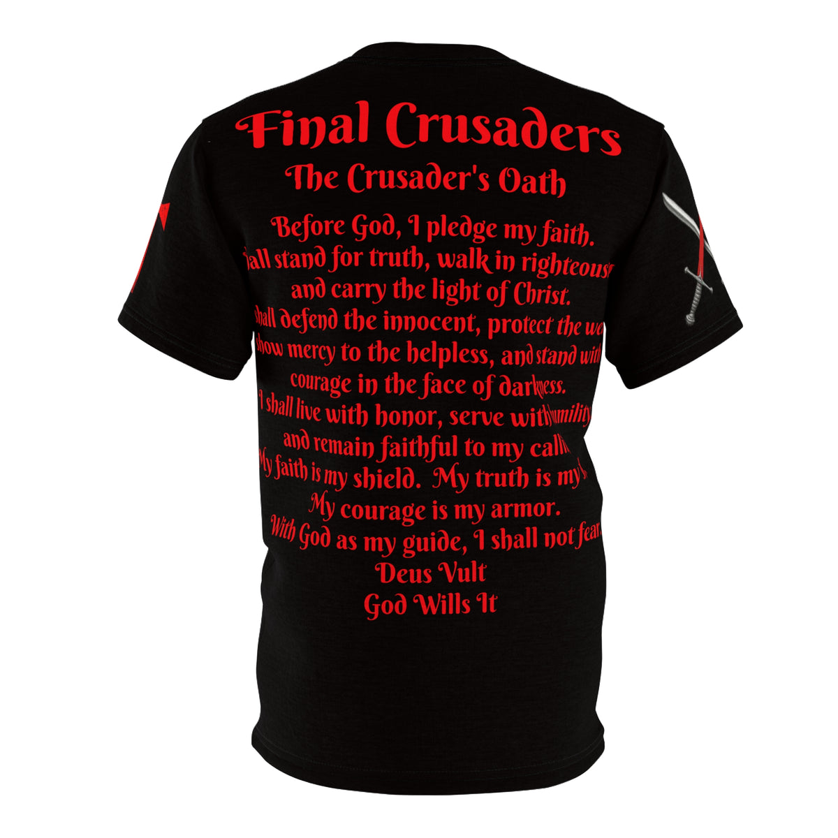 Templar Knight All-Over Print Tee — Crusader Warrior Graphic Shirt