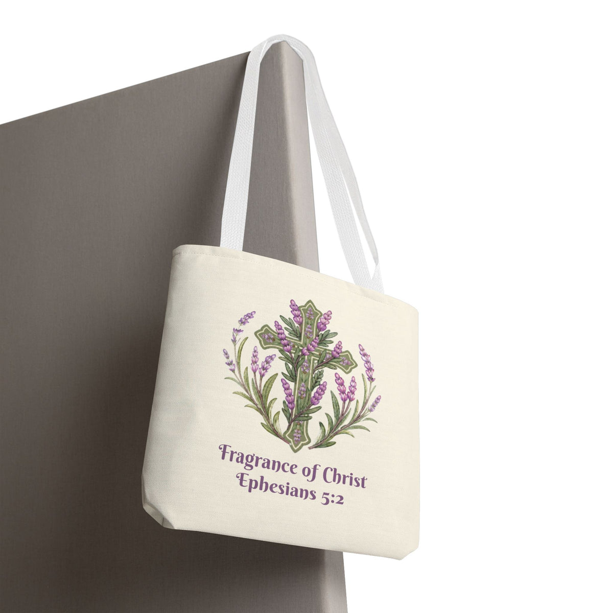 Fragrance of Christ Floral Tote Bag — Faith-Inspired Everyday Carry