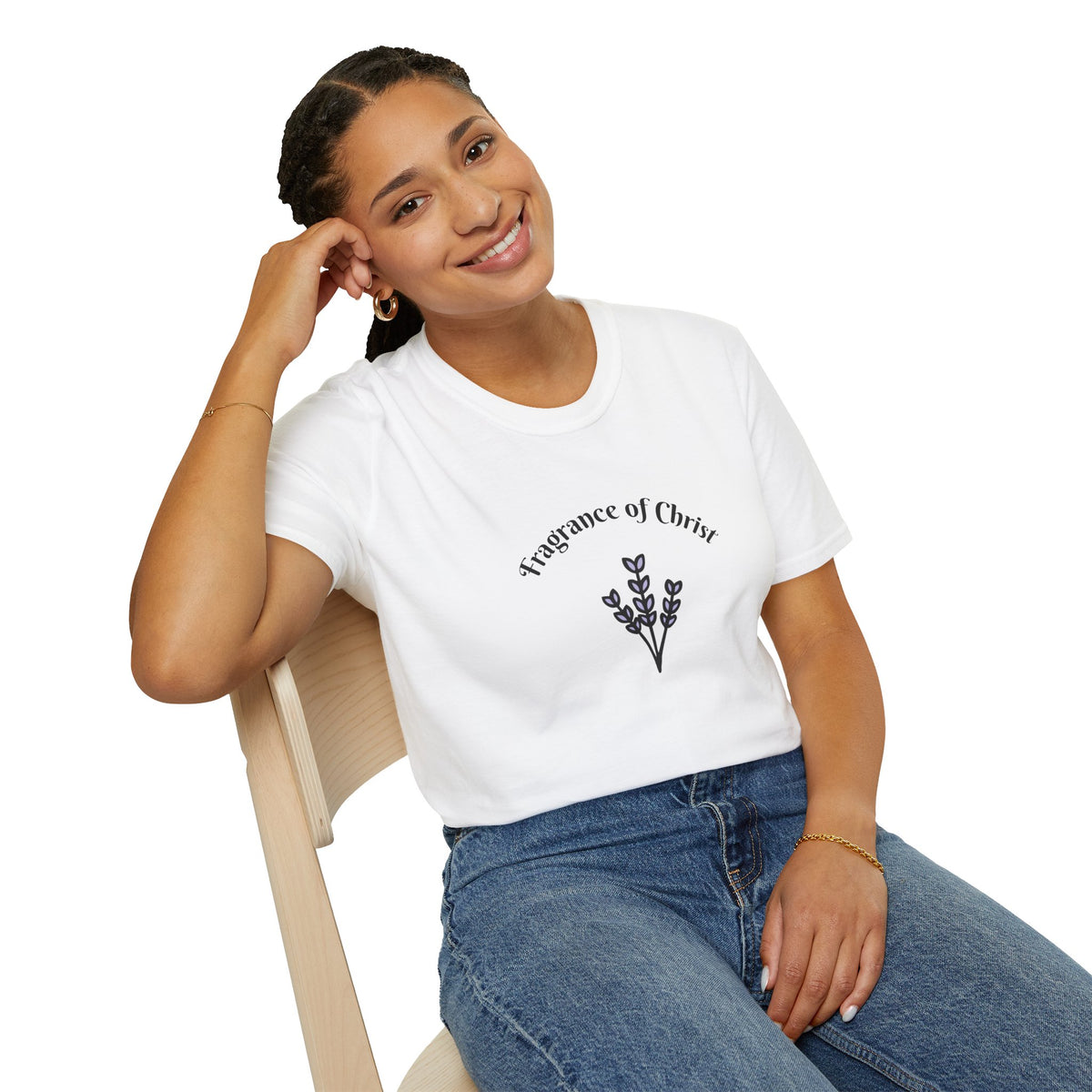 T-Shirt — "Fragrance of Christ" Floral Christian Tee