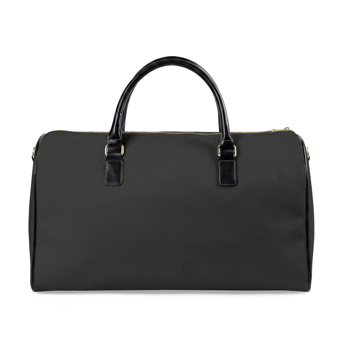 Lilacs and Lavender Duffle Bag — Faux Leather Travel Weekender with Lilacs and Lavender Floral Accent