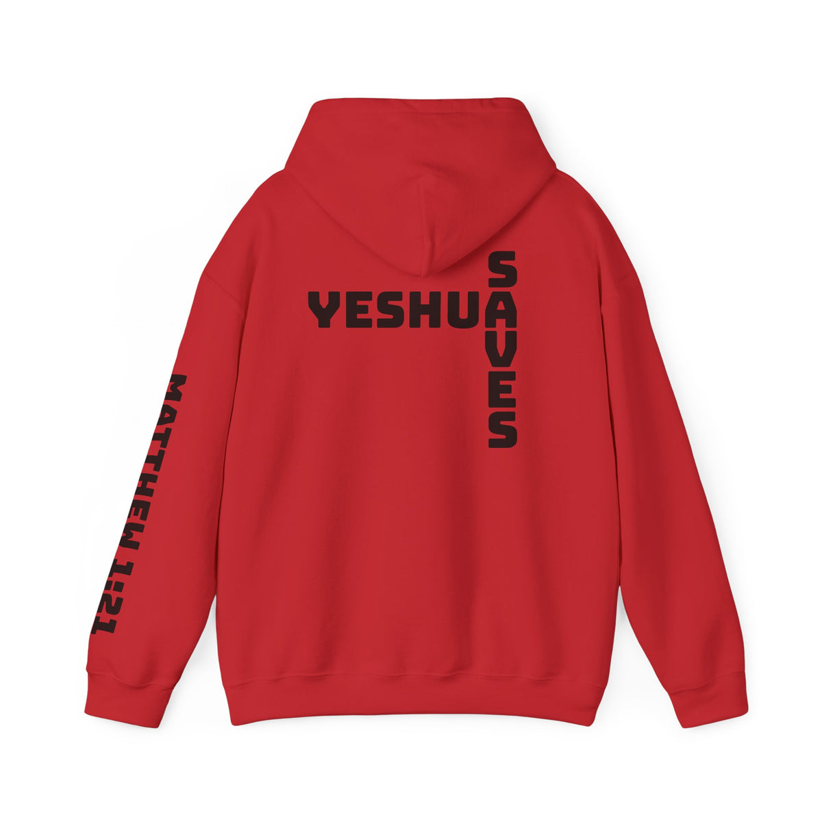 Yeshua Saves Christian Cross Hoodie