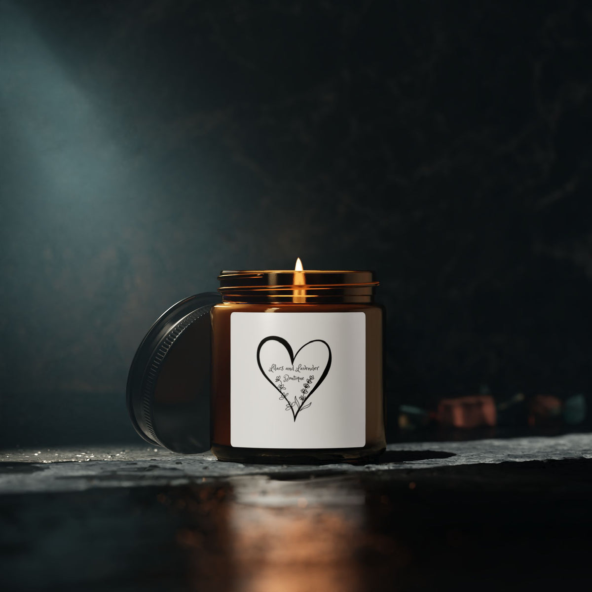 Amber Jar Soy Candle —  Signature Lilacs and Lavender Boutique Scented Candle (Multiple Sizes)