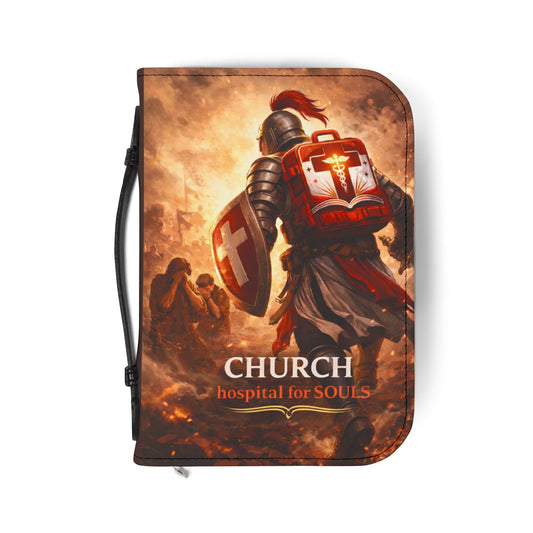 Christian Knight Bible Cover — 'Church: Hospital for Souls' with Jeremiah 29:11