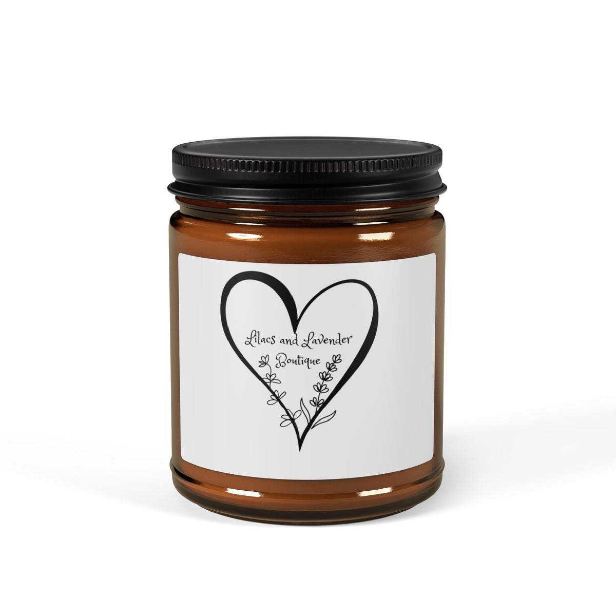 Amber Jar Soy Candle — 'You are Loved' Heart Scented Candle (Multiple Sizes)
