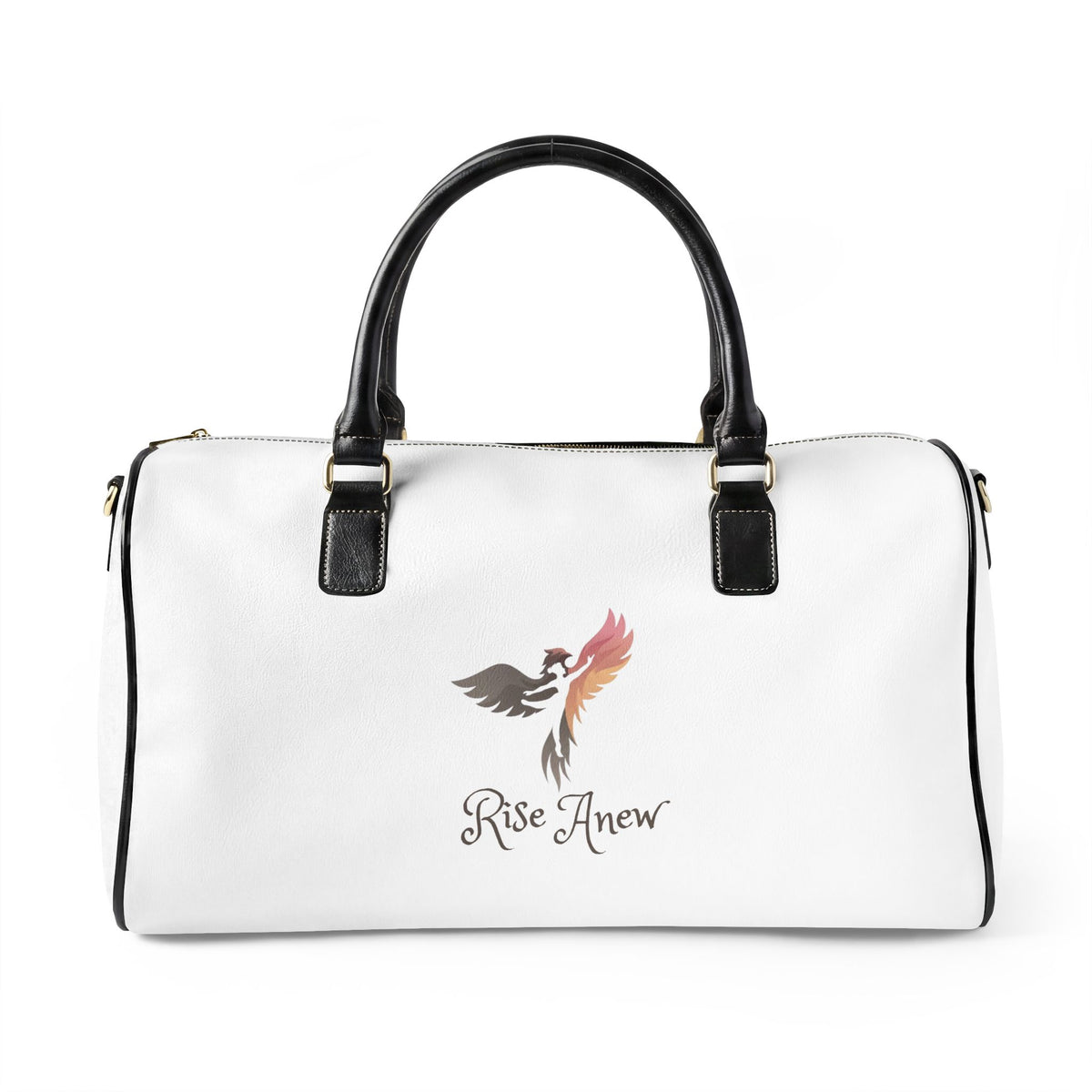 Rise Anew Faux Leather Travel Bag – Inspirational Phoenix Weekender Duffel