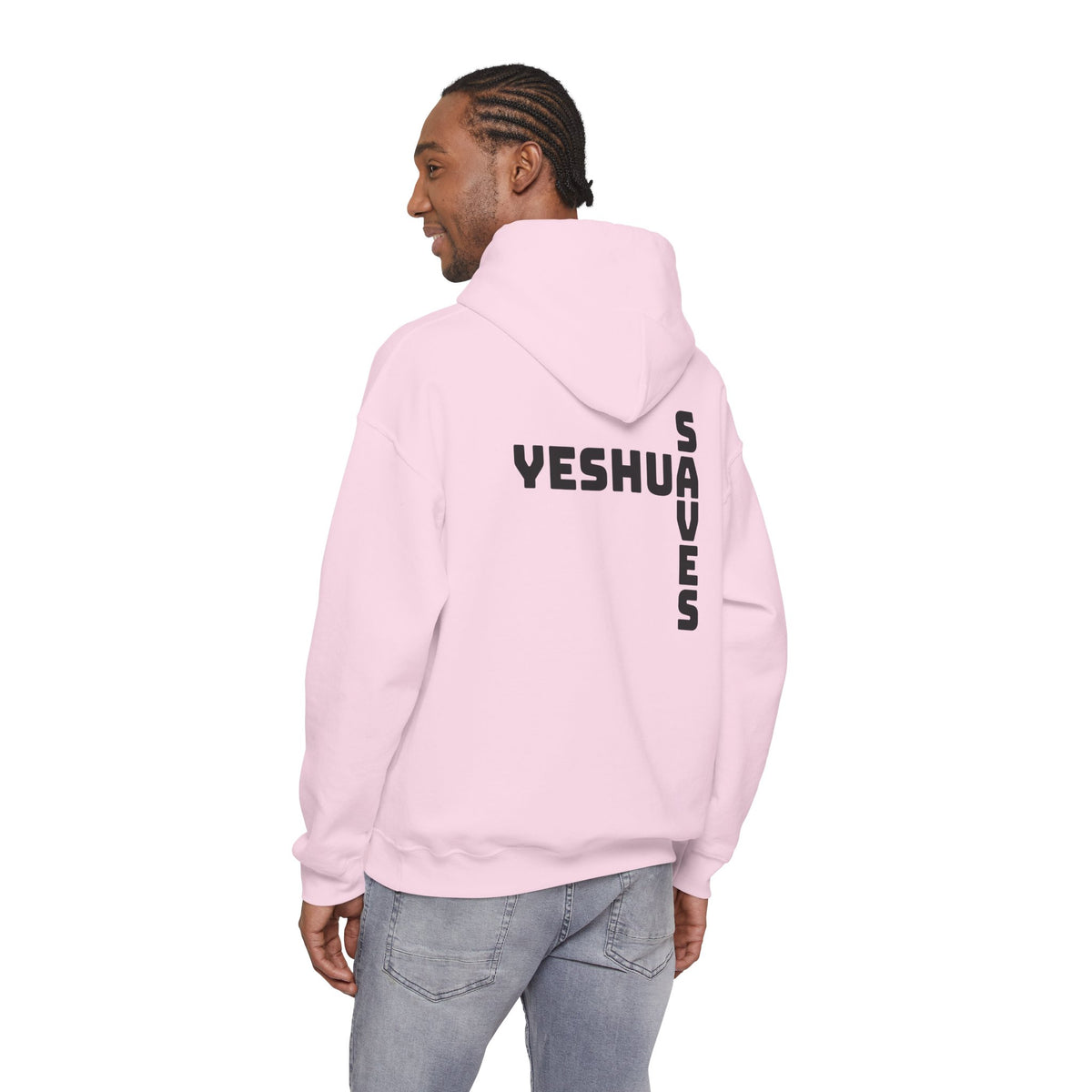 Yeshua Saves Christian Cross Hoodie