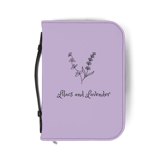 Lilac & Lavender Bible Cover — Floral Zippered Bible Case with Psalm 46:10 Quote