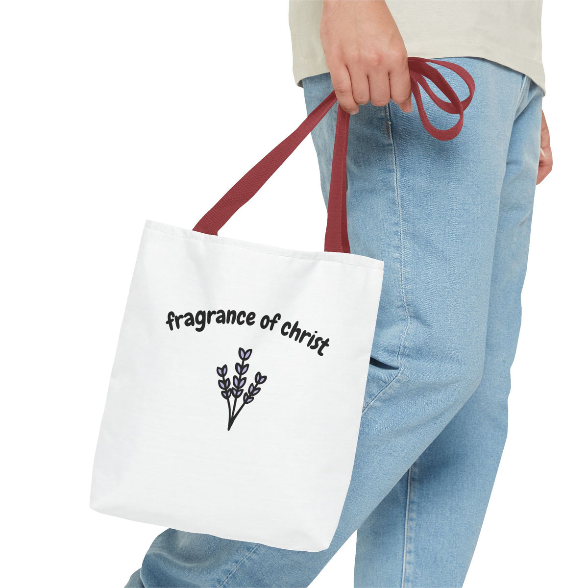 Fragrance of Christ Floral Tote Bag — Faith-Inspired Everyday Carry