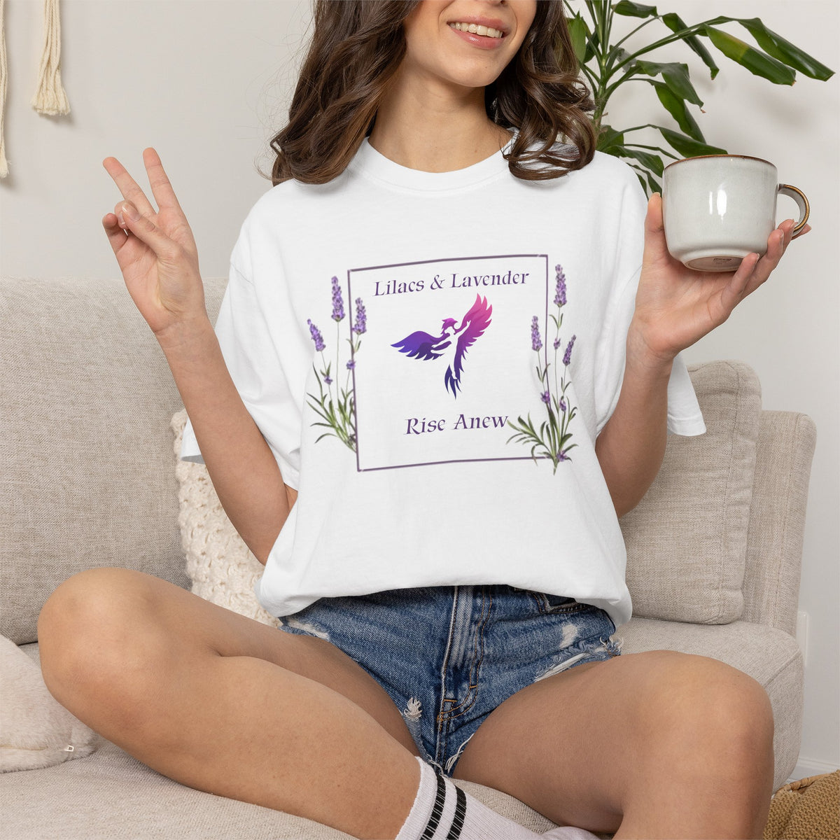 Lavender Hummingbird Tee — "Becoming the Fragrance of Christ"