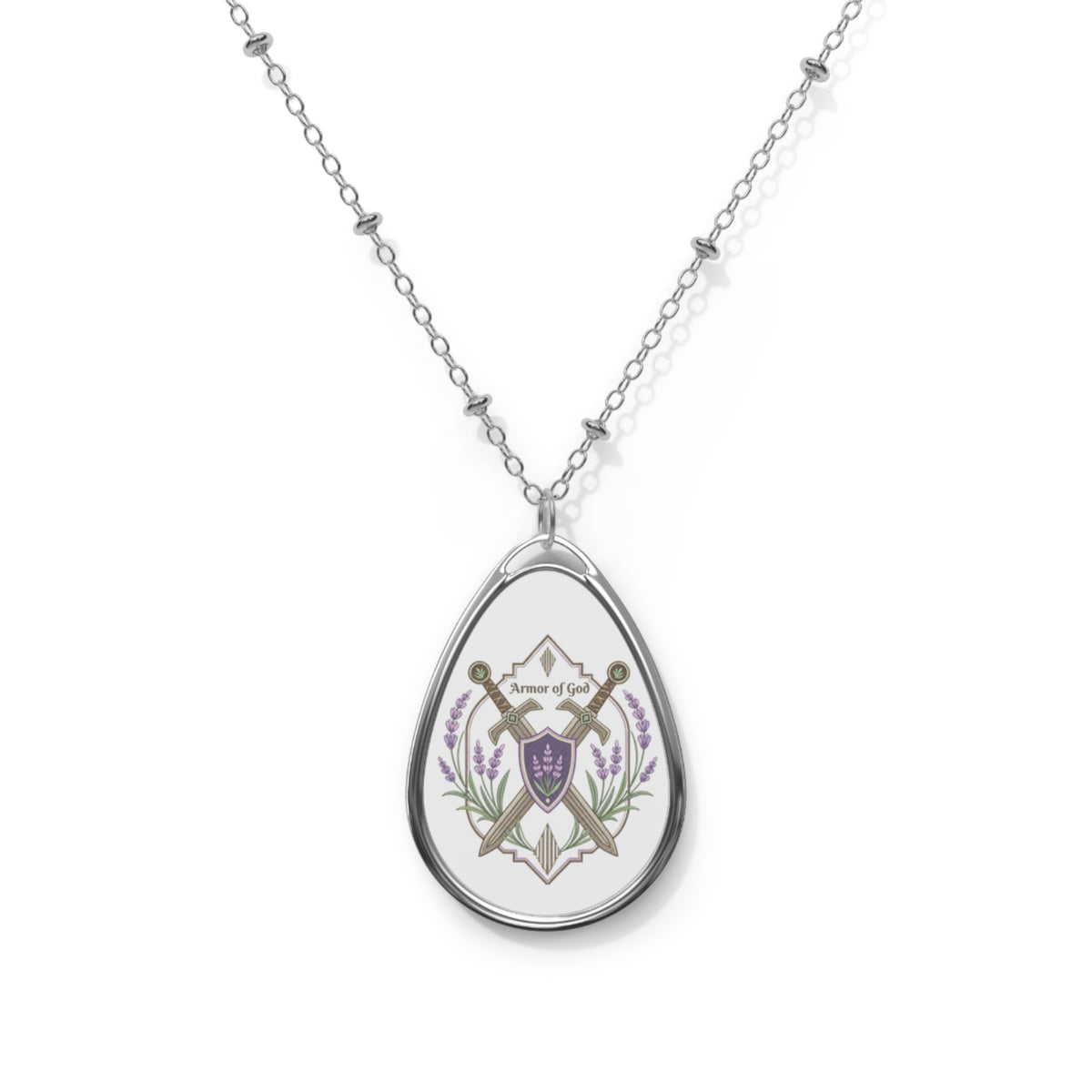 Armor of God Oval Necklace