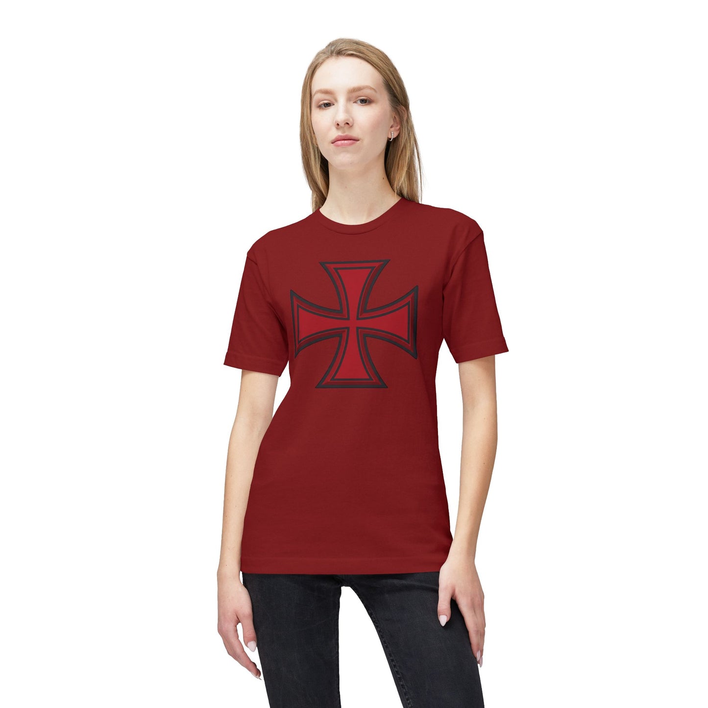 Crusader Cross T-Shirt — "I Stand for the Flag and Kneel for the Cross" Patriotic Knights Tee