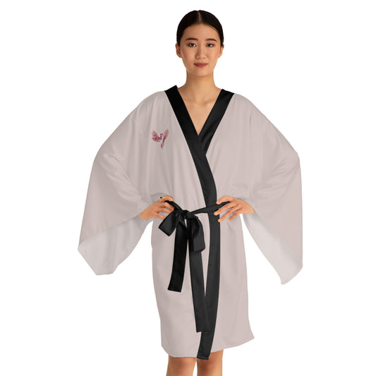 Pink Rise Anew Kimono Robe – Lightweight Long Sleeve Lounge Robe