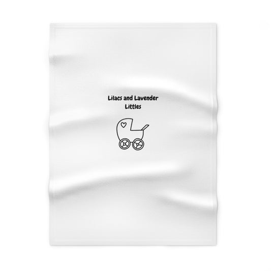 Baby Blanket — "Lilacs and Lavender Littles" Soft Fleece Baby Blanket (Stroller Icon)