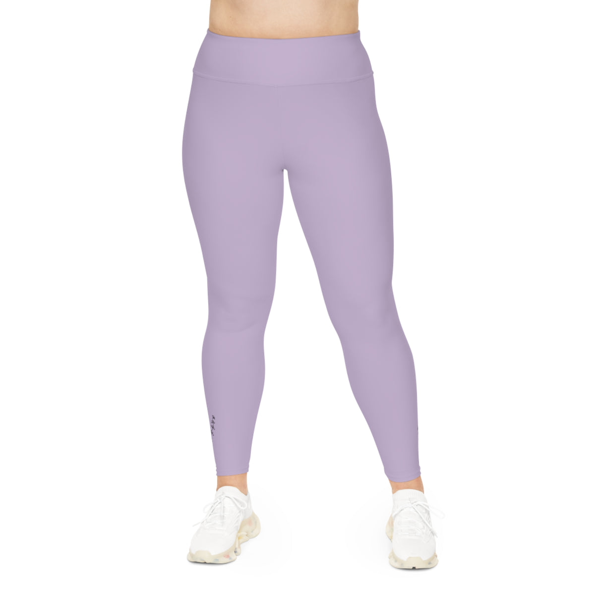 Plus Size Lavender High-Waist Leggings — Comfortable AOP Activewear