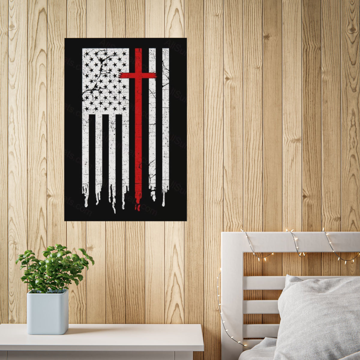 Thin Red Line Flag Poster —