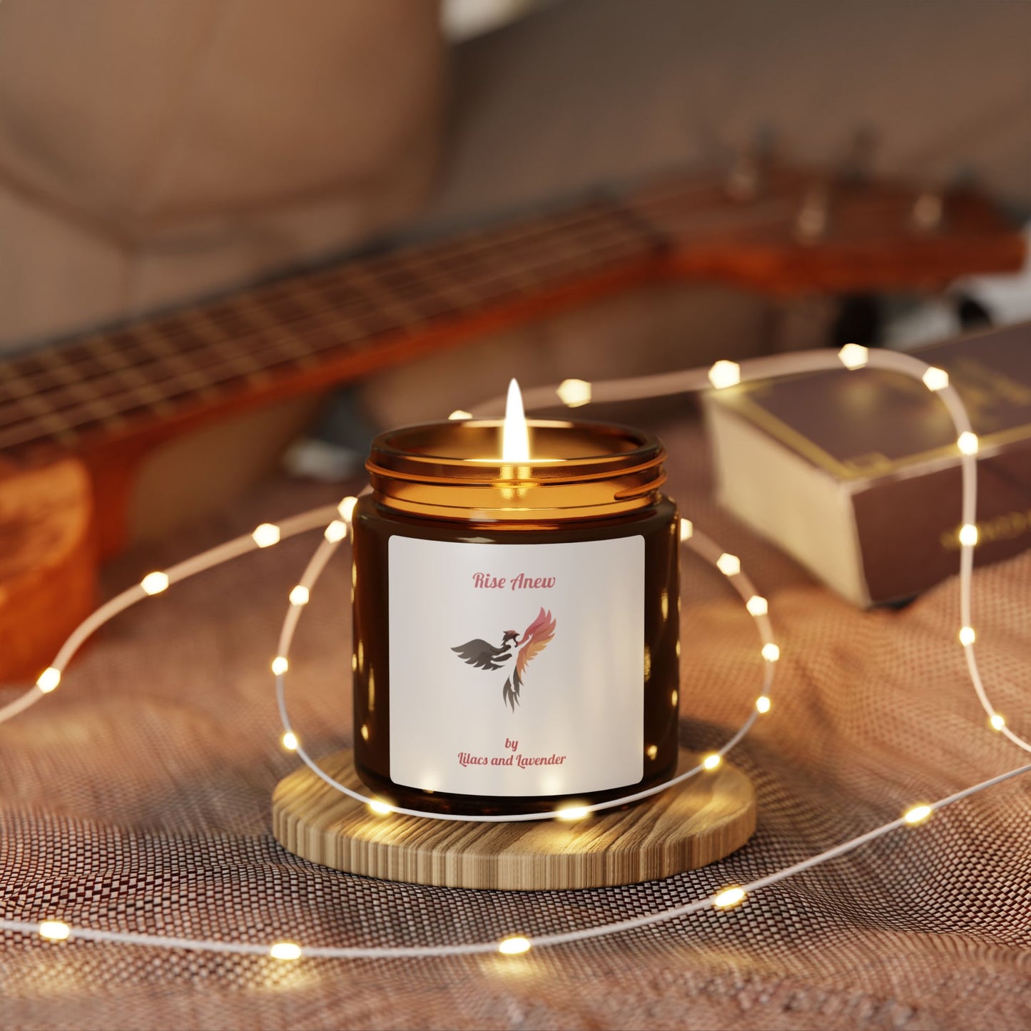 Scented Soy Candle — "Rise Anew" Amber Jar (Multiple Sizes)
