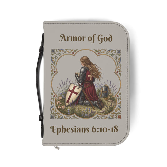 Bible Cover — 'Armor of God' Ephesians 6:10-18 Zippered Bible Case