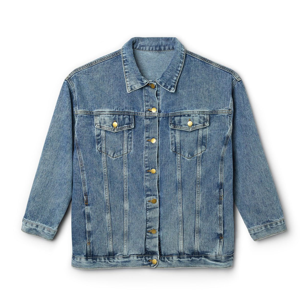 Embroidered Floral Denim Jacket — "Fragrance of Christ" Women's Jean Jacket