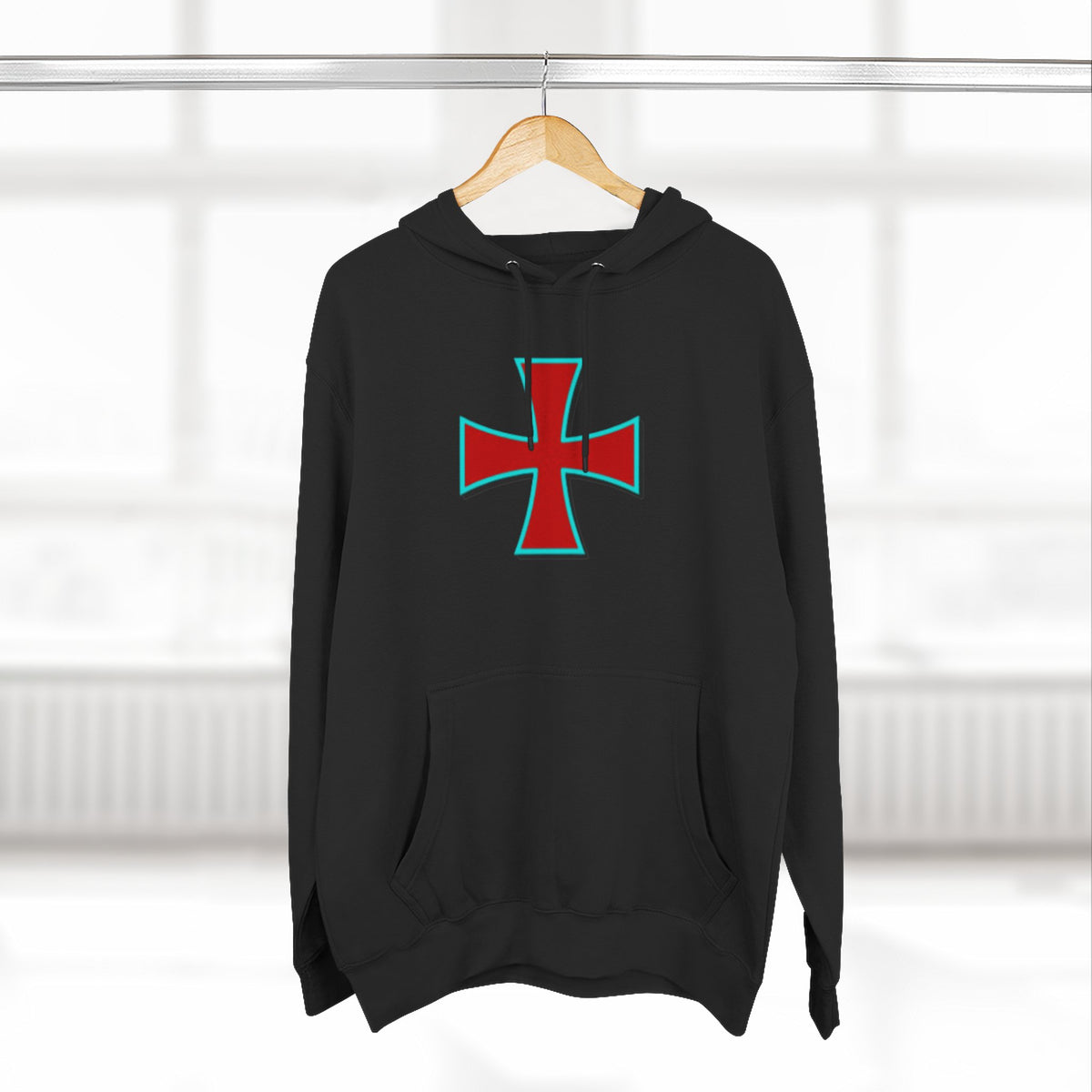 Crusader Cross Hoodie — Medieval Knight Graphic Pullover