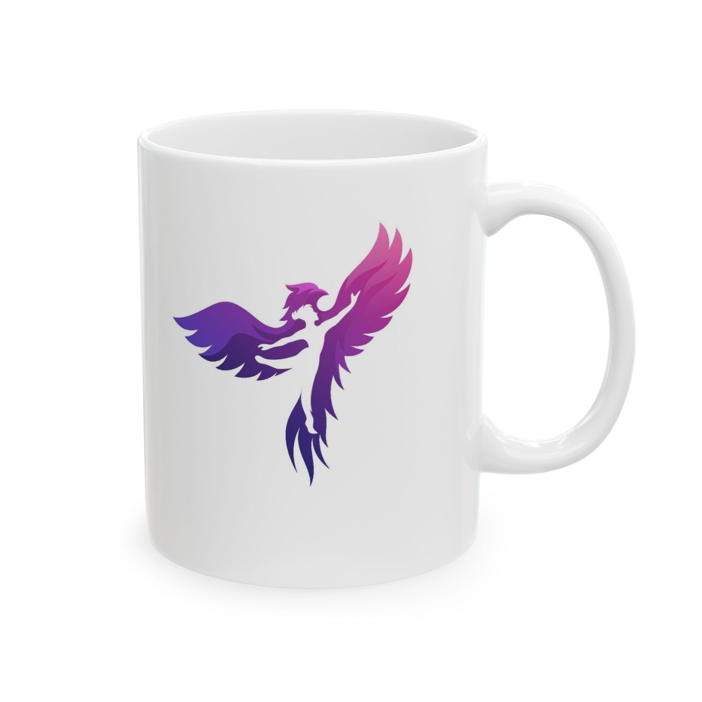 Genderfluid Pride Ceramic Mug — Purple-Pink Wings Design (11oz, 15oz)