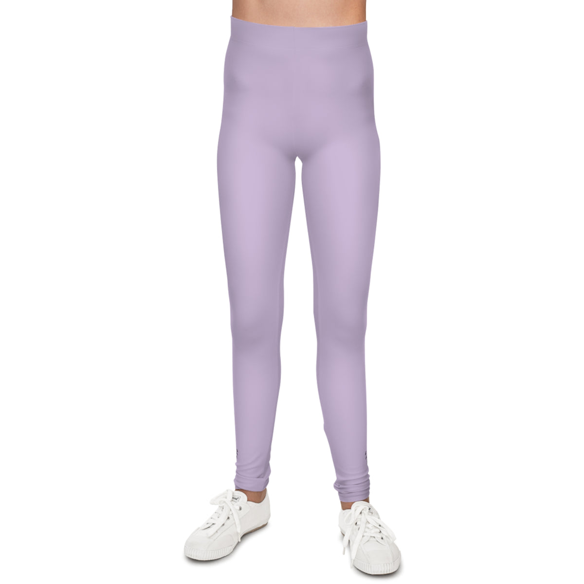 Youth Leggings —Lilacs and Lavender Minimal Floral Accent