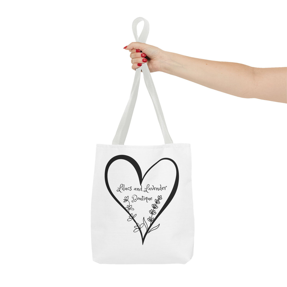 Tote Bag — Heart Floral Boutique Logo Tote (Lilacs & Lavender)