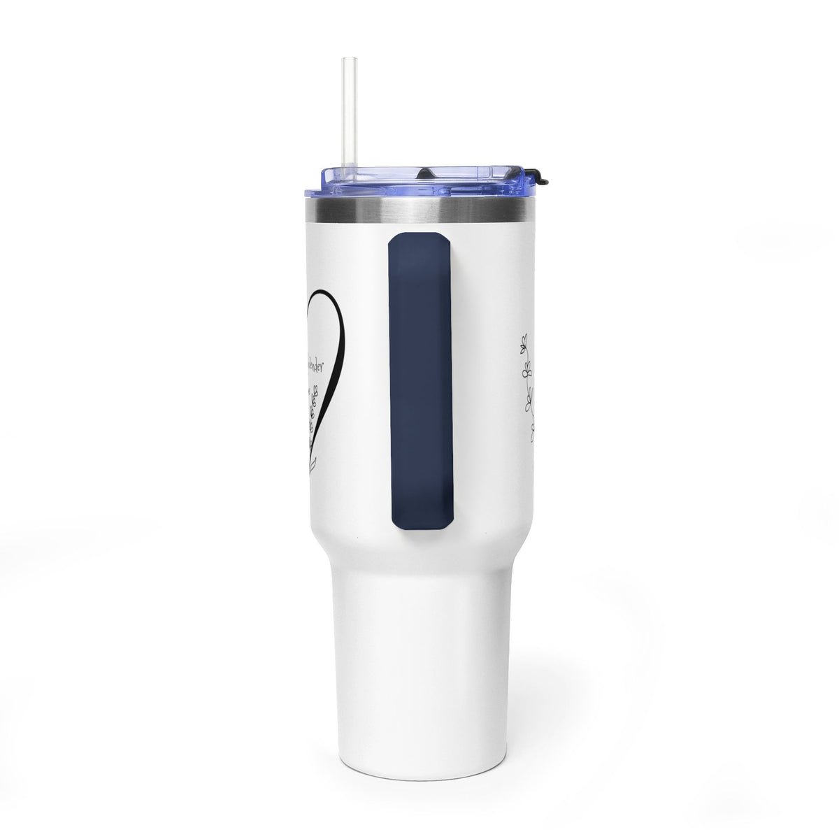 40oz Vacuum Tumbler – Signature Lilacs and Lavender Boutique Insulated Travel Mug with Straw