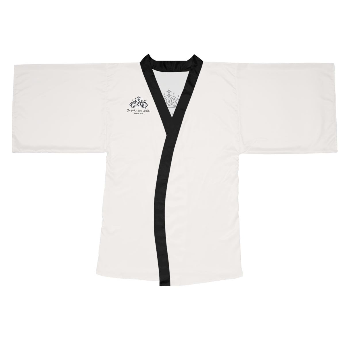 Queen Esther Silk Robe — Elegant Crown Monogram Loungewear