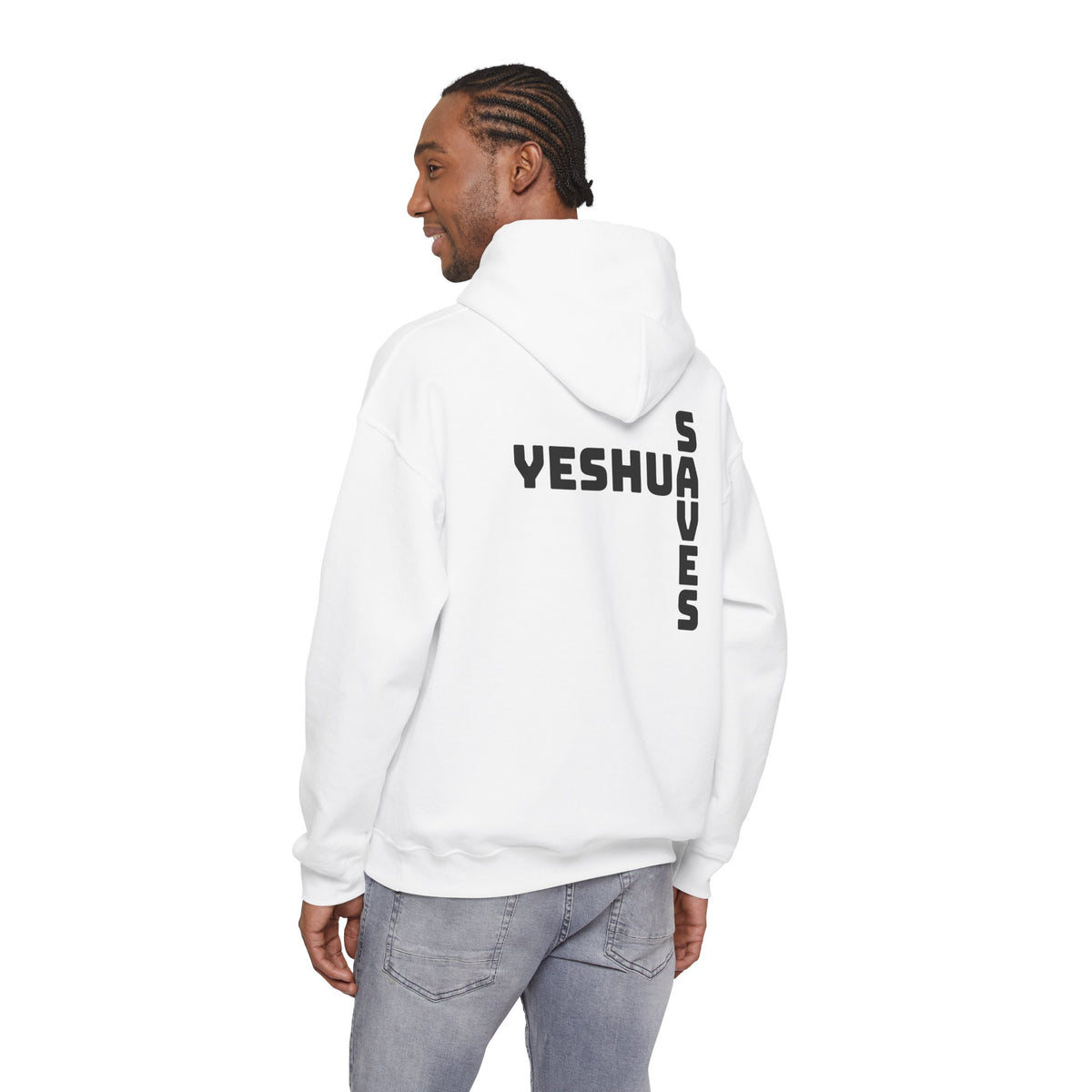 Yeshua Saves Christian Cross Hoodie