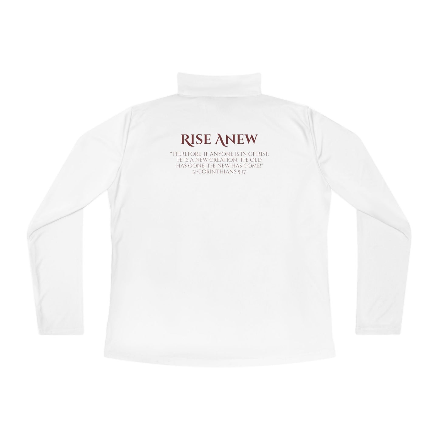 Ladies Quarter-Zip Pullover — 'Rise Anew' Floral Phoenix Embroidered Pullover