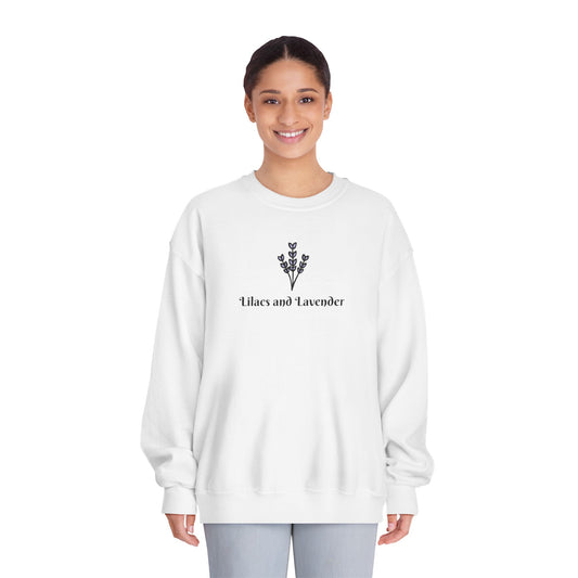 Floral Vibes Crewneck Sweatshirt — 'Bloom and Breathe' Minimal Script