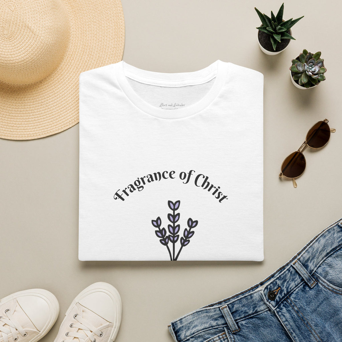 T-Shirt — "Fragrance of Christ" Floral Christian Tee