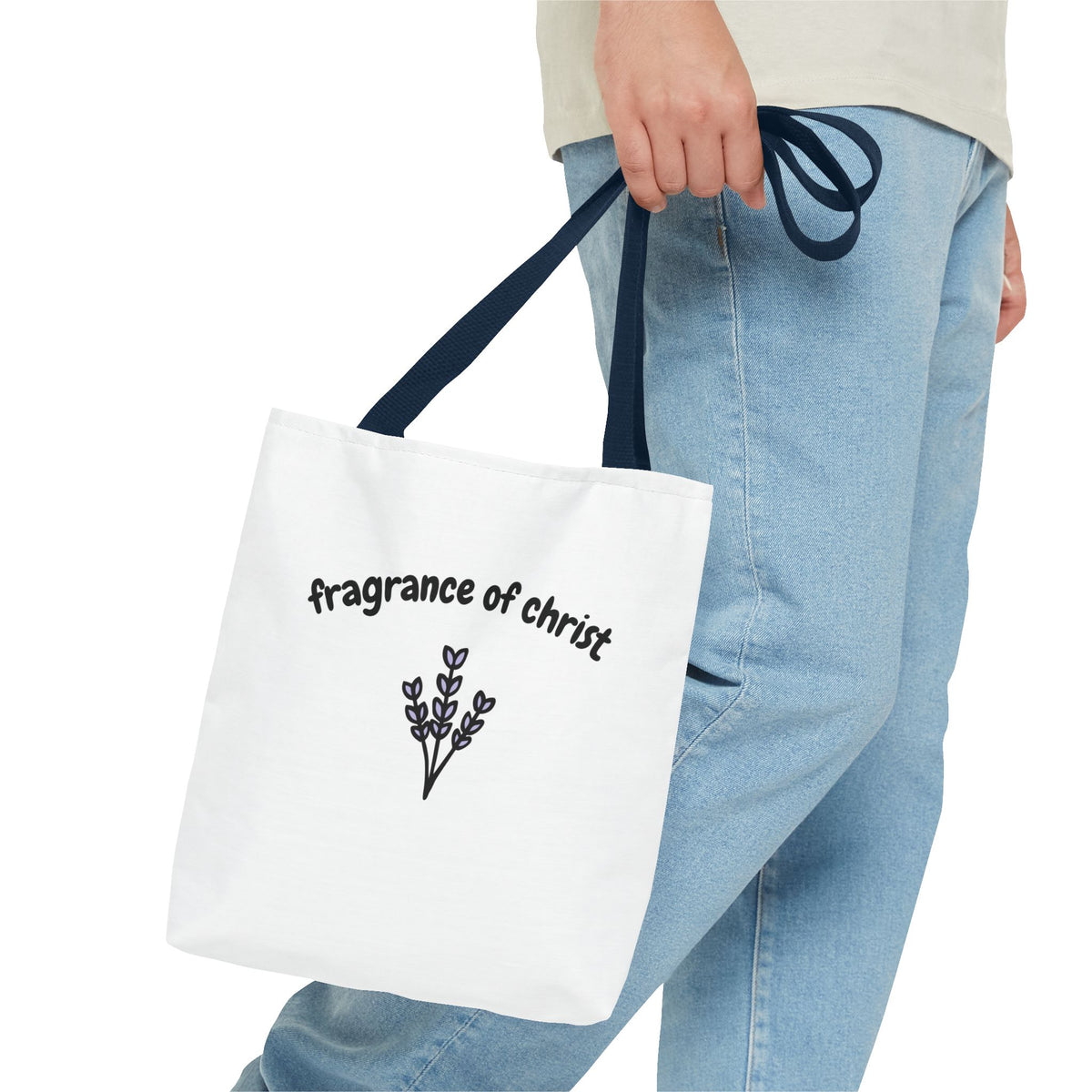 Fragrance of Christ Floral Tote Bag — Faith-Inspired Everyday Carry