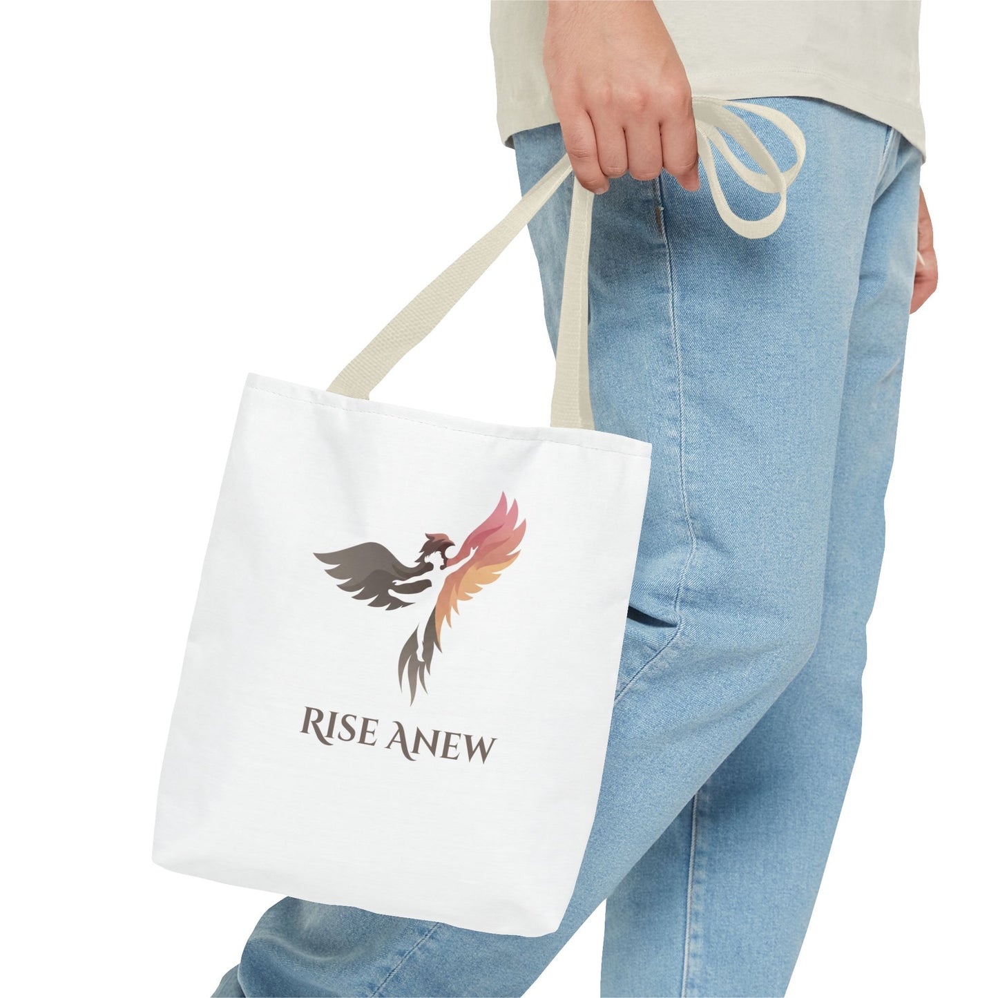 Phoenix Rise Anew Tote Bag — Inspirational Rebirth Canvas Tote