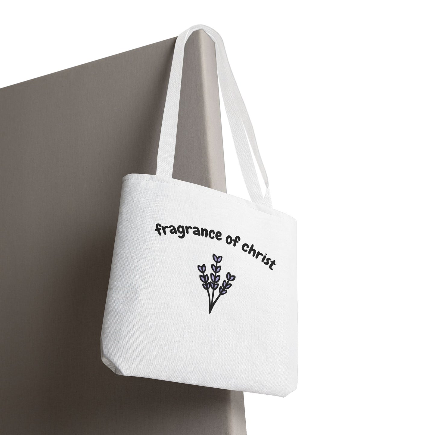 Fragrance of Christ Floral Tote Bag — Faith-Inspired Everyday Carry