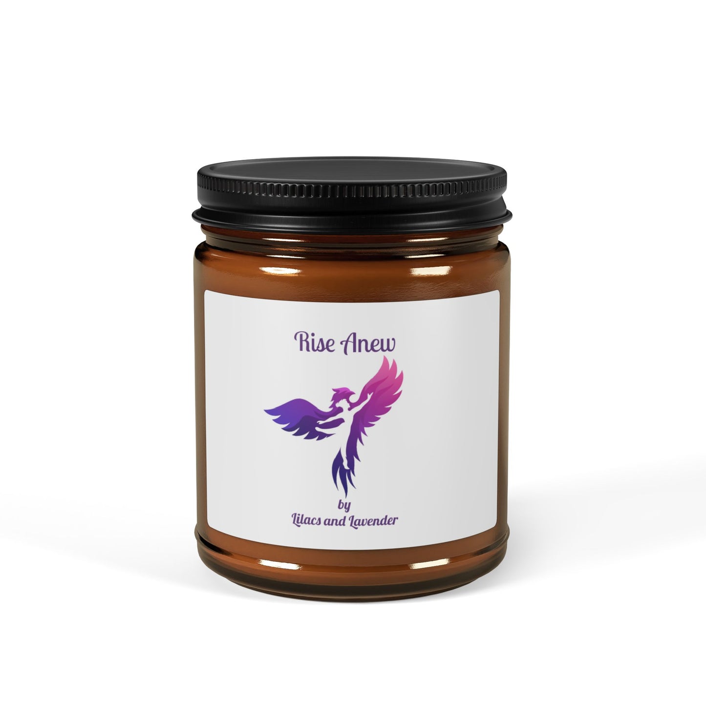 Scented Soy Candle — "Rise Anew" Amber Jar (Multiple Sizes)