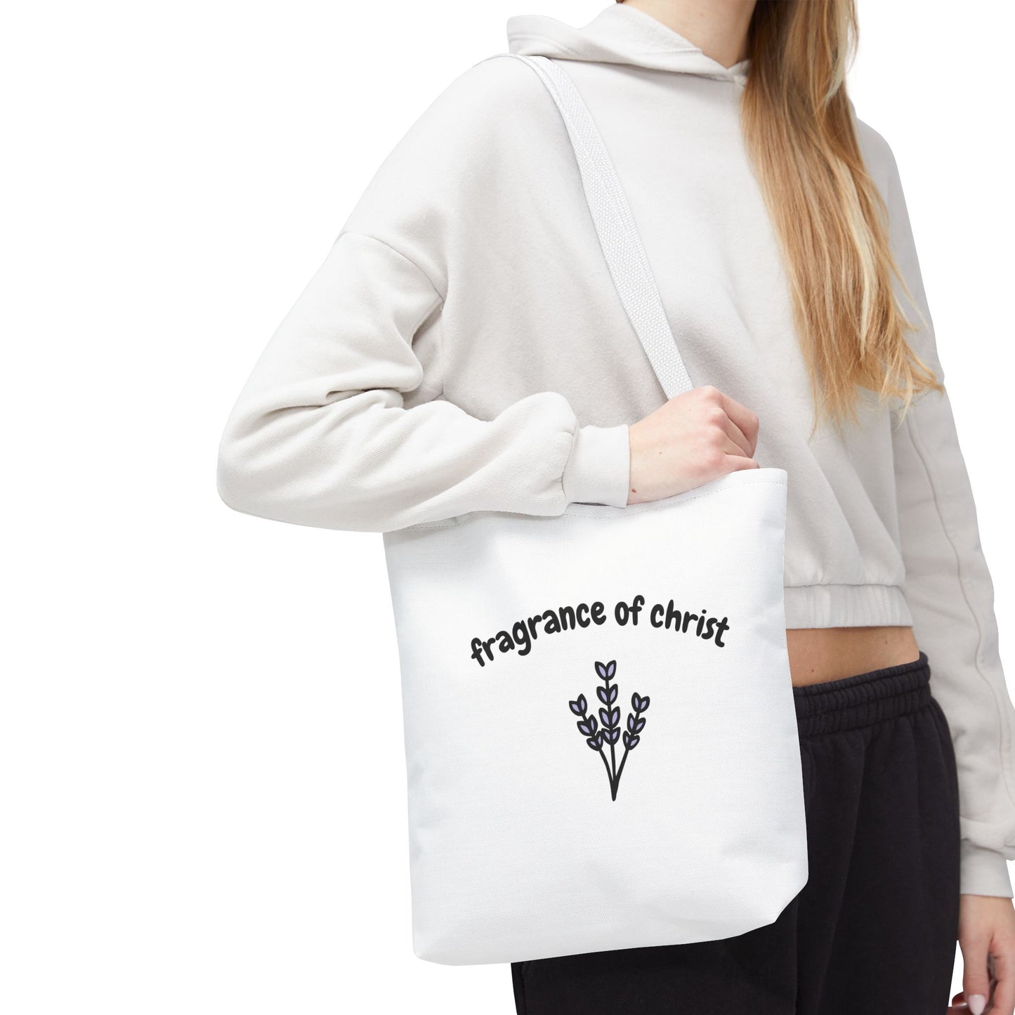 Fragrance of Christ Floral Tote Bag — Faith-Inspired Everyday Carry