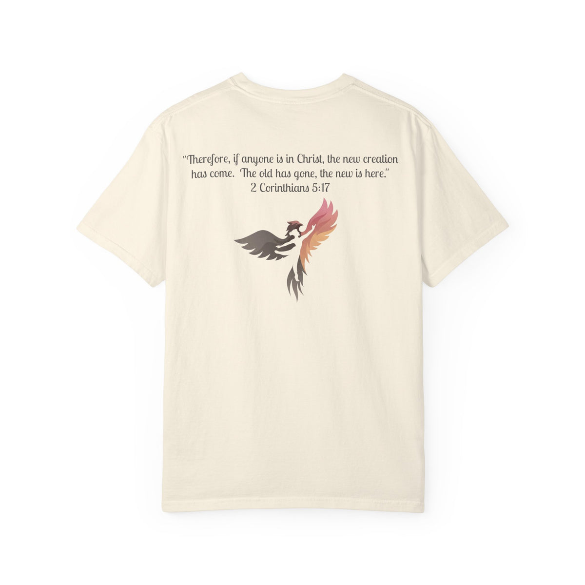 T-Shirt — "Rise Anew" Knight & Phoenix Inspirational Christian Tee