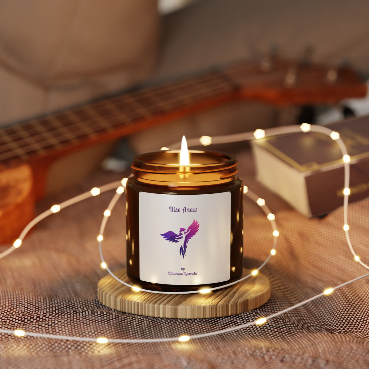 Scented Soy Candle — "Rise Anew" Amber Jar (Multiple Sizes)