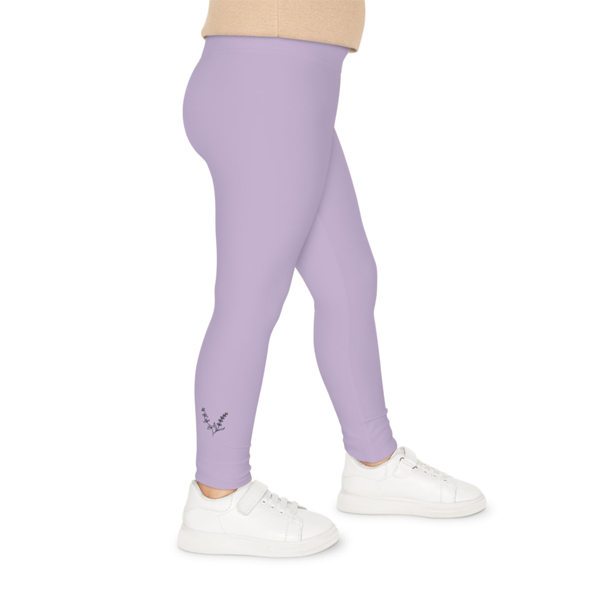 Kids Lilacs and Lavender Leggings — Light Purple Activewear for Girls