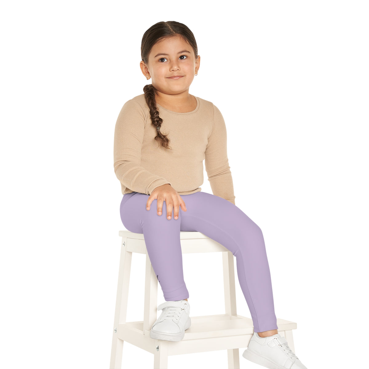 Kids Lilacs and Lavender Leggings — Light Purple Activewear for Girls