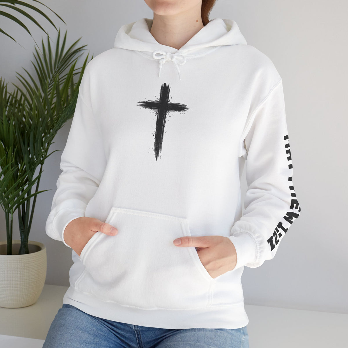 Yeshua Saves Christian Cross Hoodie